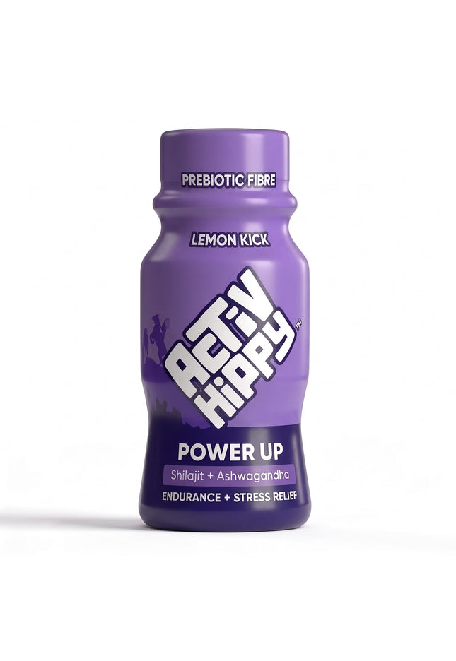 ActivHippy PowerUp Himalayan Shilajit & Ashwagandha Shots | For Energy, Stamina, Muscle Endurance & Stress Relief | Ready to Drink shots |
